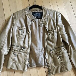 Blanc Noir Vegan Leather Jacket Size Medium